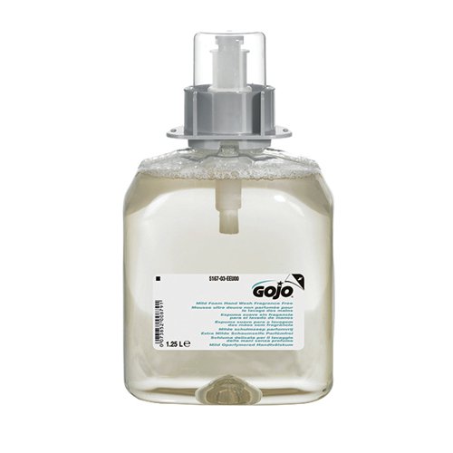 Gojo Mild Fragrance Free Hand Wash FMX 1250ml Refill (Pack of 3) 5167-03-EEU