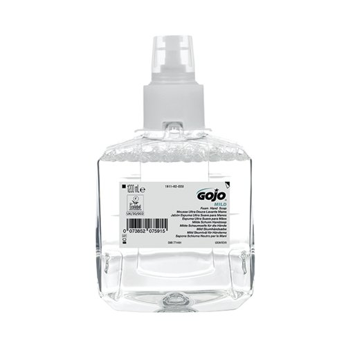 Gojo Mild Foam Hand Soap LTX-12 1200ml Refill (Pack of 2) 1911-02-EEU