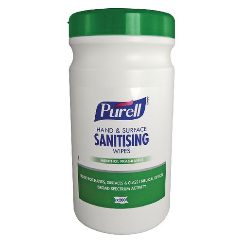 Purell Hand and Surface Sanitising Wipes (Pack of 200) 92106-06-EEU