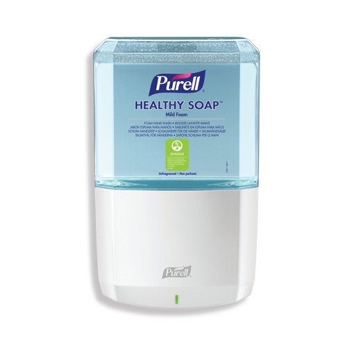 Purell Healthy Soap Mild Foam for hands is exceptionally mild and unfragranced. This refill is for use with the Purell ES6 Touch-Free soap dispenser (available separately). This soap has a good skin tolerance, tested under dermatological control. Uses raw materials selected according to their toxicological and eco-toxicological profile. The At-A-Glance refills make monitoring product level easy with just one look. Sanitary sealed Pet refill is easily recycled.