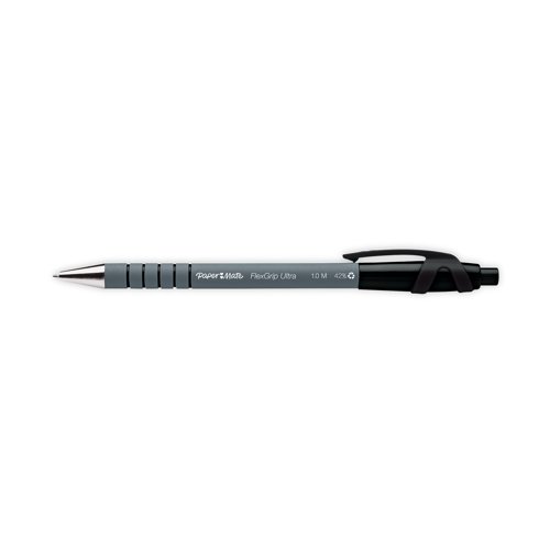 GL26511 PaperMate Flexgrip Ultra Retractable Ballpoint Pen Medium Black (Pack of 12) S0190393