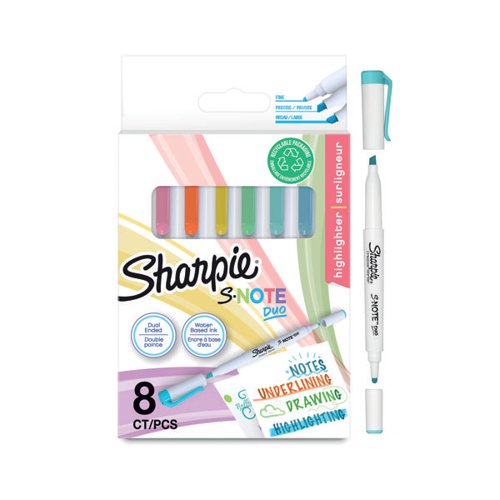 Sharpie Dual Tip Creative Highlighters/Markers Assorted (Pack of 8) 2182116