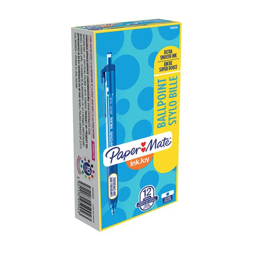 PaperMate Inkjoy 300 Retractable Ballpoint Pen Medium Blue (Pack of 12) S0959920