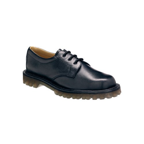 GNS42222 | The Samson Stark is a non-safety lace up Gibson shoe ideal for industrial office use. The shoe features a black fine haircell waxy cowhide leather upper, padded top line, three eyelets, direct cemented sole and heel. The shoe is Slip Resistant Tested to EN13287:2004.