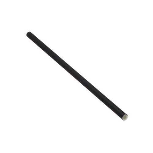 Paper Straw 200mm x 6mm Black (Pack of 5000) D22013