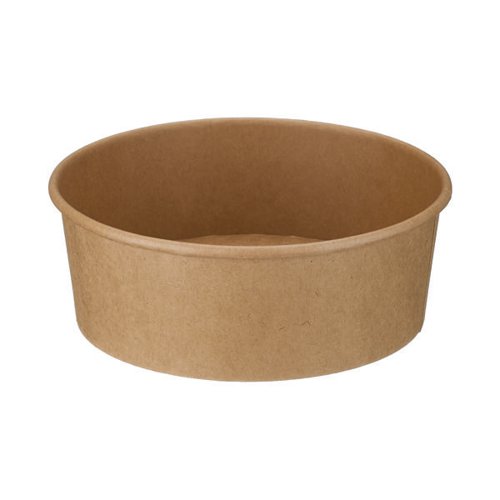 Round Kraft Bowl PE Lined 1300ml Kraft (Pack of 300) D48003