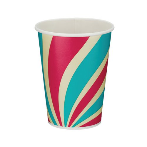 Single Wall Paper Cold Cup PE lined 12oz Assorted (Pack of 1000) D01103