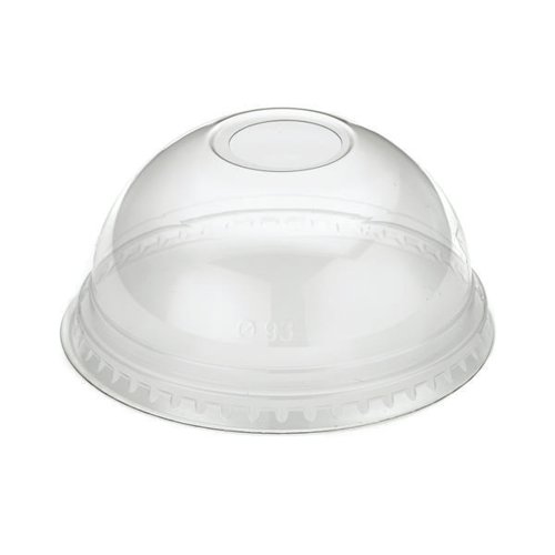 Domed Lid with Hole Recyclable PET 16 to 24oz (Pack of 1000) R10054