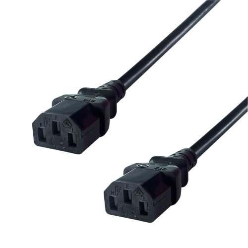 Connekt Gear 2.5m Mains Splitter Cable Plug to 2 C13 Sockets 27-0115B GR02320