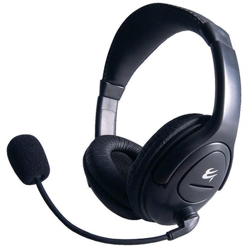 Connekt Gear HP512 Multimedia Stereo Headset with Boom Microphone Black 24-1512