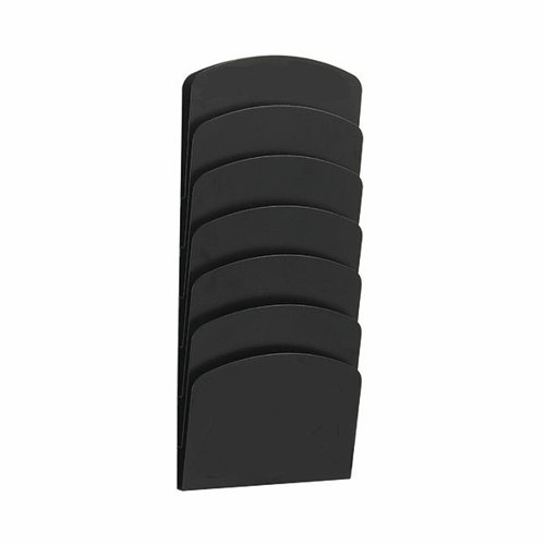 Safco 7 Pocket Wall Rack Black Steel 3185BL
