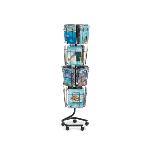 Safco Rotating Floor-Standing Display Unit 16xA4 Pocket 4139CH