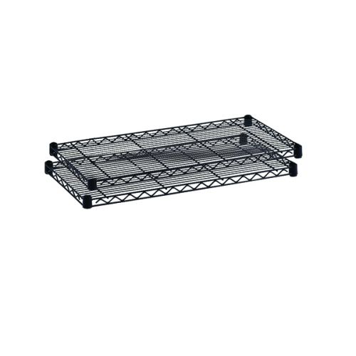 Safco Commercial Extra Shelves 2-Pack 1219x457mm Black 5242BL