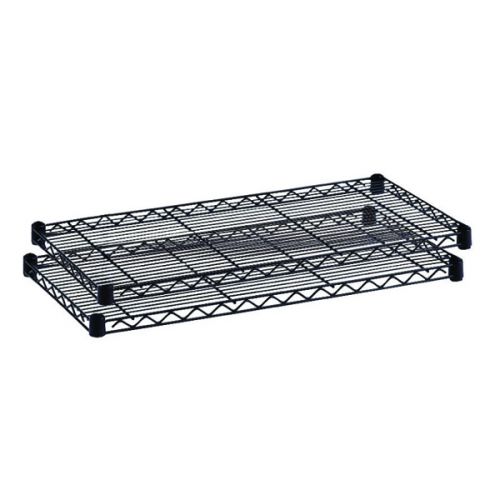 Safco Commercial Extra Shelves 2-Pack 914x457mm Black 5243BL