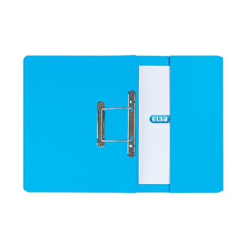 Elba Spring Pocket File Mediumweight Foolscap Blue (Pack of 25) 100090146 GX30113