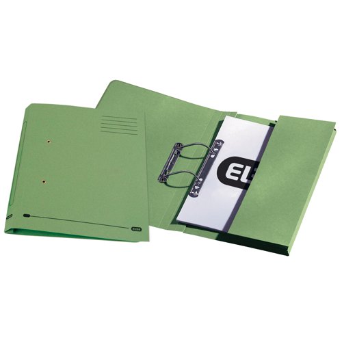 Elba Spring Pocket File Mediumweight Foolscap Green (Pack of 25) 100090147 GX30114