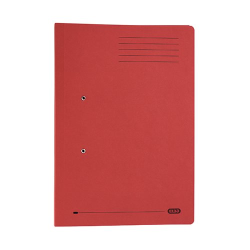 Elba Spring Pocket File Mediumweight Foolscap Red (Pack of 25) 100090149 | GX30117 | Hamelin
