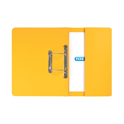 Elba Spring Pocket File Mediumweight Foolscap Yellow (Pack of 25) 100090150