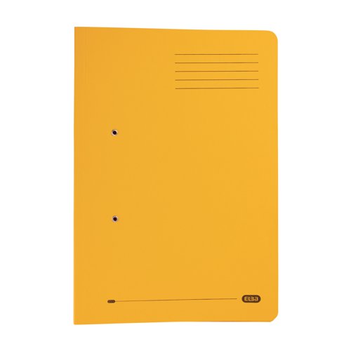 Elba Spring Pocket File Mediumweight Foolscap Yellow (Pack of 25) 100090150 GX30119