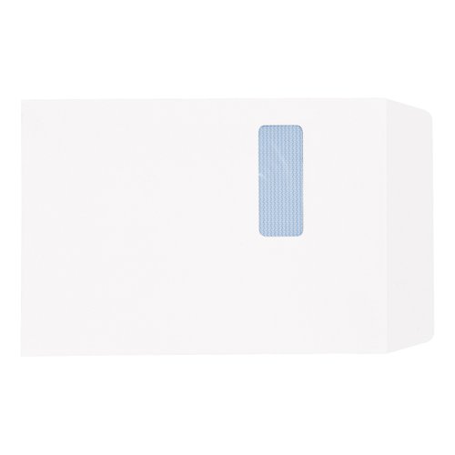 5 Star Office Envelopes Pocket Self Seal Window 90gsm C4 324x229mm White Pack Of 250