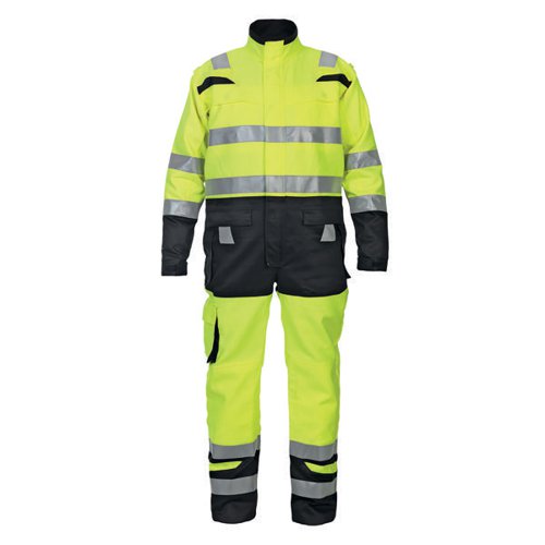 Hydrowear Hove High Visibility Two Tone Coverall Saturn Yellow/Black 50