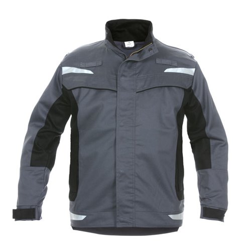 HDW78417 | Hydrowear Marburg Multi Venture Flame Retardant Anti-Static Jacket has a concealed front press stud closure with 2 chest and 2 side pockets. Featuring gas detection loop, adjustable cuffs using press stud closure and reflective striping. Made from 80% cotton/19% Polyester/1% Anti-static fibre. 260 gsm Twill. Conforms to the following standards:. EN ISO 13688:2013 Protective clothing general requirements. EN ISO 11612:2010 (A1 B1 C1 F1) Protection against heat and flame. EN ISO 11611:2008 Class 1 Protective clothing for use in welding. EN 13034:2005+A1:2009 Chemical protective clothing (type 6). EN 1149-5:2008 anti-static material performance and design requirements. EN 61482-1-2:2008 (Class 14kA)- Box Arc testing.
