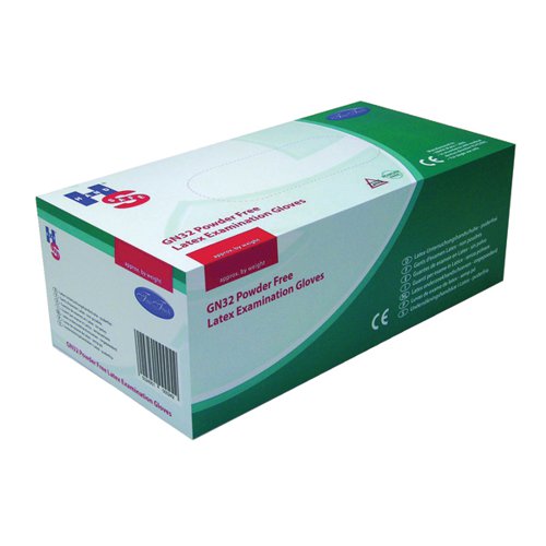 Handsafe Powder-Free Natural Medium Latex Gloves (Pack of 100) GN32