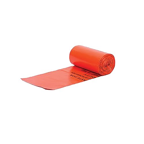 Polyco Clinical Waste Sack Rolls Alternative Treatment Heavy Duty 90L Orange (Pack of 100) AT25/M085 HEA01182 Buy online at Office 5Star or contact us Tel 01594 810081 for assistance