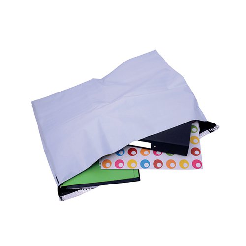 GoSecure Strong Polythene Mailing Bag 595x430mm Opaque (Pack of 100) HF20214