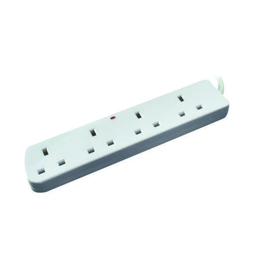 CED 4-Way Extension Lead 13amp 5m White CEDTS4513F