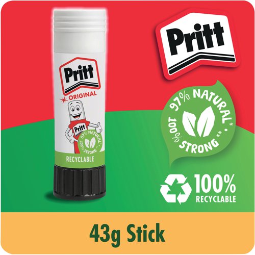 Pritt Stick Original Glue Stick 43g (Pack of 5) 1456072 HK05303
