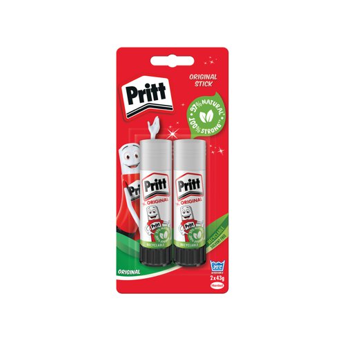 Pritt Stick Glue Stick 43g (Pack of 2) 1485357 - Henkel - HK05309 - McArdle Computer and Office Supplies