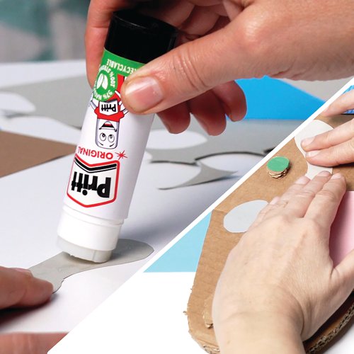 This solvent-free formula offers a strong and long-lasting adhesion while guaranteeing a solid initial tack and low paper wrinkling. Easy to apply, it is a high quality glue made with 97% natural ingredients and it is recyclable. Pritt Stick 43g is ideal for arts, crafts or as a school glue due to its low water content, long lasting formula which complies with EU child safety legislation. This pack contains 2 x 43g sticks.