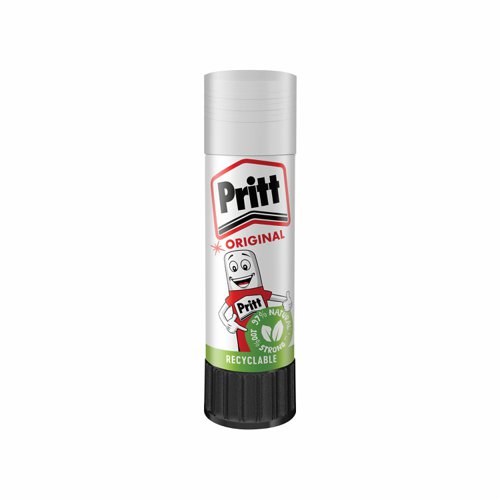 This solvent-free formula offers a strong and long-lasting adhesion while guaranteeing a solid initial tack and low paper wrinkling. Easy to apply, it is a high quality glue made with 97% natural ingredients and it is recyclable. Pritt Stick 22g is ideal for arts, crafts or as a school glue due to its low water content, long lasting formula which complies with EU child safety legislation. This pack contains 3 x 22g sticks.