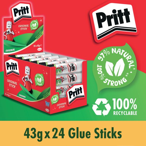 Pritt Stick Glue Stick 43g (Pack of 24) 1564148 - HK1035