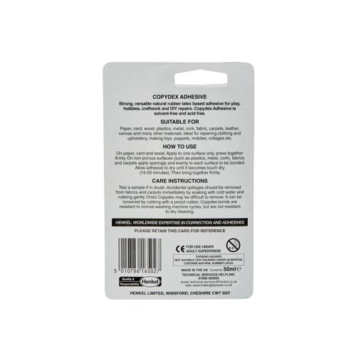 Copydex Adhesive Tube 50ml 2862926 - Henkel - HK16502 - McArdle Computer and Office Supplies