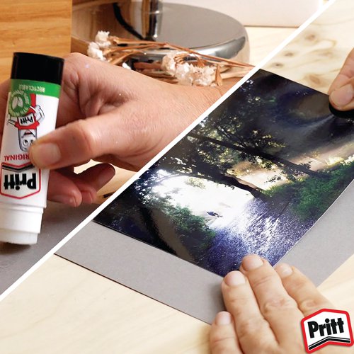 This solvent-free formula offers a strong and long-lasting adhesion while guaranteeing a solid initial tack and low paper wrinkling. Easy to apply, it is a high quality glue made with 97% natural ingredients and it is recyclable. Supplied in a value pack containing 12 sticks, Pritt Stick 22g is ideal for sealing envelopes and gluing papers and documents in the workplace. This pack contains 12 x 22g sticks.