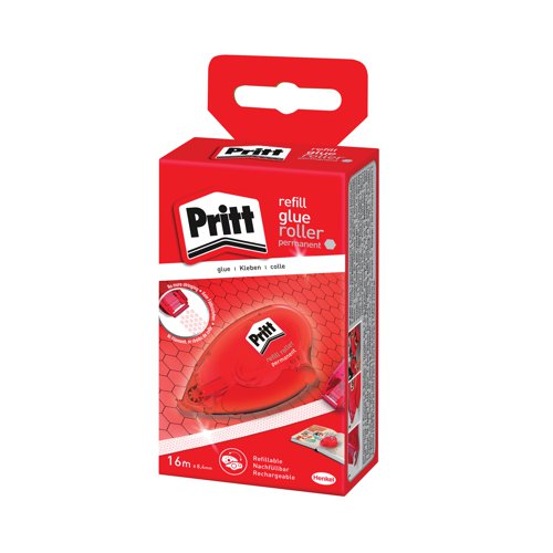 This Pritt Refillable Permanent Glue Roller provides a convenient, fast, clean and accurate way to apply adhesive. Ideal for sticking card, paper, photos and more, the permanent glue roller makes a lasting and strong bond. The smooth roller action allows precise positioning of adhesive for accurate, neat, professional results. 100% recyclable and made from 50% recycled housing. The roller is also refillable for lasting use. This pack contains 1 glue roller measuring 8.4mm x 16m.