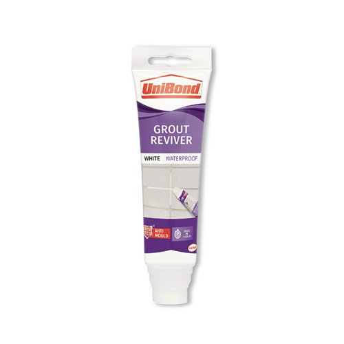 UniBond Grout Reviver Waterproof White 125ml 2643640