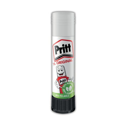 This solvent-free formula offers a strong and long-lasting adhesion while guaranteeing a solid initial tack and low paper wrinkling. Easy to apply, it is a high quality glue made with 97% natural ingredients and it is recyclable. Supplied in a value pack containing 12 sticks, Pritt Stick 11g is ideal for sealing envelopes and gluing papers and documents in the workplace. This pack contains 12 x 11g sticks.