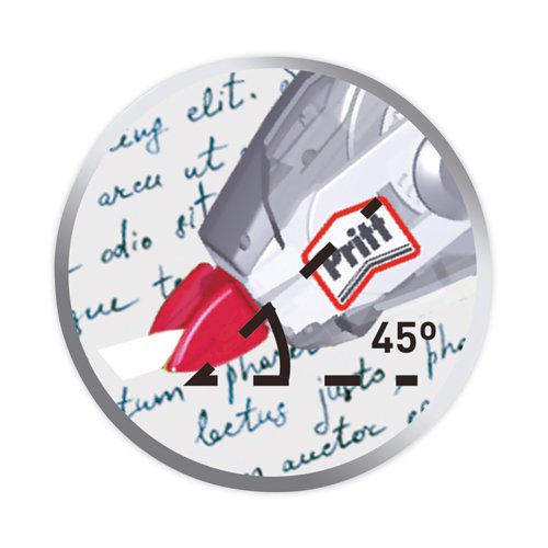 This Pritt Compact Correction Roller allows neat coverage of mistakes that can be written or typed over. The tape design is dry and clean and can be immediately overwritten for fast correction. The self-protected wind up mechanism and tightening screw prevents the roller from looping or becoming slack. The 4.2mm width tape is ideal for corrected printed text and the tape leaves no shadows or marks when photocopied. This pack contains 10 rollers of tape measuring 4.2mm wide and 10m long.