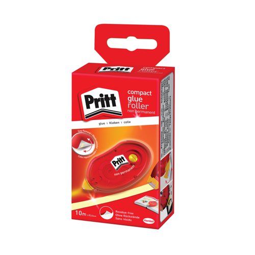 Pritt Non Permanent Glue Roller Compact 8.4mm x 10m (Pack of 10) 2120625 HK78390 Buy online at Office 5Star or contact us Tel 01594 810081 for assistance