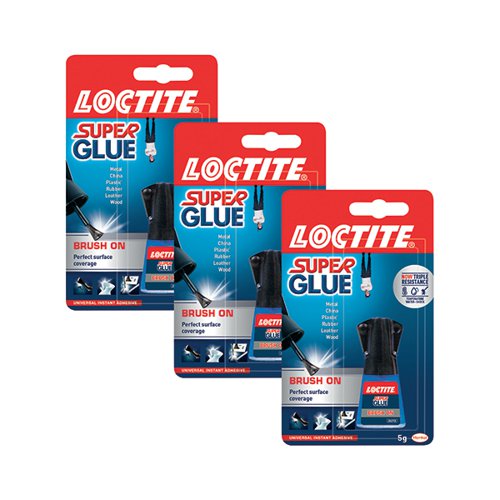 Loctite Super Glue Brush On 5g 3 For 2 - Henkel - HK810853 - McArdle Computer and Office Supplies