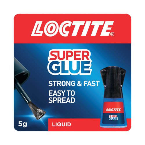 Loctite Super Glue Brush-On is a multi-purpose glue that provides durable, long-lasting and invisible repairs. It comes in a spill resistant bottle for safe storage and a built-in brush applicator which ensures an easy, smooth application allowing an even spread of glue over small and irregularly shaped surfaces. Its powerful liquid and waterproof formula has been developed to form resilient bonds to withstand heavy loads and resist shocks and extreme temperatures. Ideal for all sort of repairs around the workplace, Loctite Brush On Super Glue bonds in seconds and gives long lasting durability on a range of materials including rubber, leather wood, metal and most plastics.