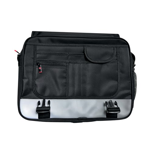HM03414 | This slimline Monolith briefcase features an expanding base for extra capacity and can be widened or compacted to meet your needs. Featuring separate sections for holding your laptop and tablet, a transparent holder for business/ID card and multiple pockets on the underside of the flap and a spacious main compartment. The Monolith briefcase also has portability with carry handles and detachable shoulder strap.