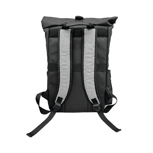 Monolith Rolltop Business Laptop Backpack 17.2 Inch Two Tone Black/Grey 2000001503 Backpacks HM03837