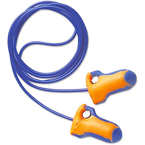 Honeywell Laser Trak Detectable Corded Earplugs (Pack of 100) Orange