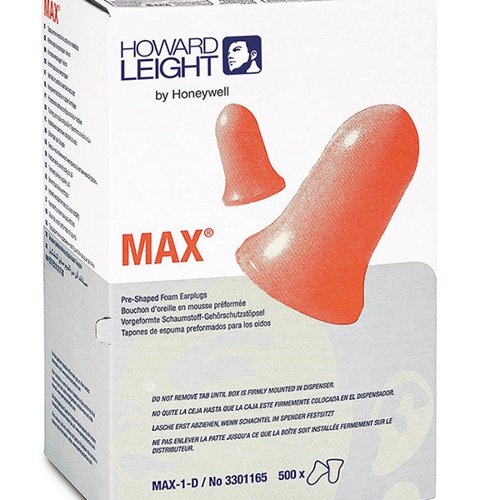Honeywell Max-1-D MaxLS500 Disposable Earplug Refill (Pack of 500)