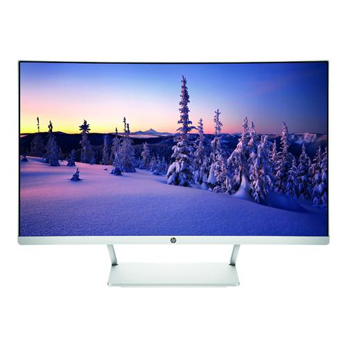 HP 27 HD Curved LED Display 27 Inch Display Silver/White Z4N74AA#ABU