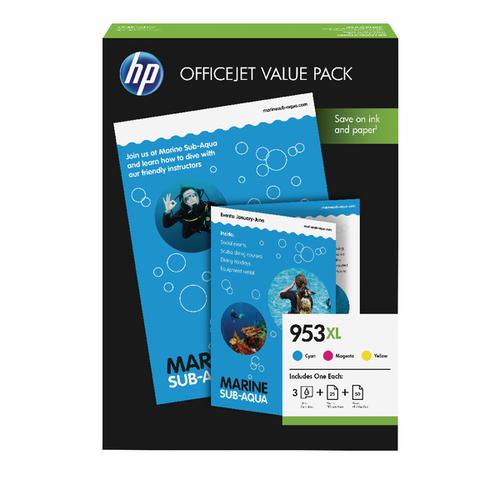 HP 953XL CMY Ink Cartridge Office Value Pack